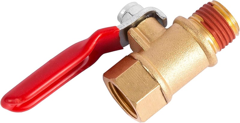 BILBAL 2 Pack 1/4" Heavy Duty Air Compressor Brass Ball Valve Shut Off Switch, 1/4 Inch Male And Female NPT Thread Pipe Fitting - Image 5